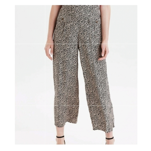 American Eagle Wide Leg Leopard Pants - Picture 3 of 5